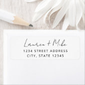 Moderne Rücksendeadressen-Aufkleber für Hochzeiten (Insitu)