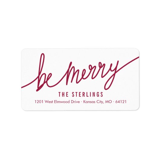 Moderne Rücksendeadressen-Aufkleber in Rot und Wei Adressaufkleber (Vorne)