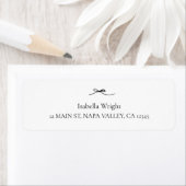 Moderne Rücksendeadressen-Aufkleber mit Bow (Insitu)