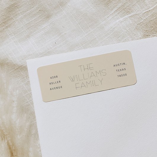 Moderne Rücksendeadressen-Aufkleber mit drei Säule