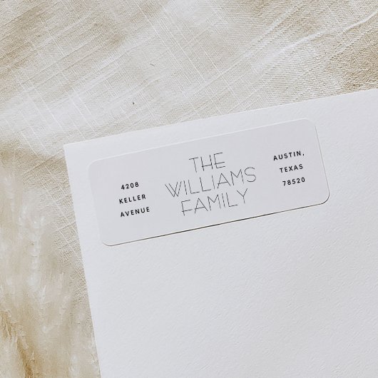 Moderne Rücksendeadressen-Aufkleber mit drei Säule