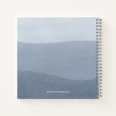 Moderne Ruhe Blaugraue Abstrakte Landschaft Notizblock (Rückseite)