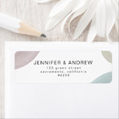 Moderne Ruhe | Etikett der Hochzeitrücksendeadress (Insitu)