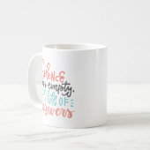 Moderne Ruhe Lovely Coral Pink Soft Aquamarin Blac Kaffeetasse (Vorderseite Links)