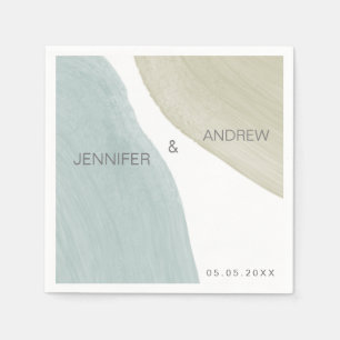 Moderne Ruhe Monogram Paper Napkin Serviette