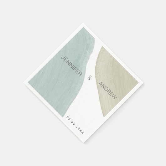 Moderne Ruhe | Monogram Paper Napkin Serviette (Ecke)