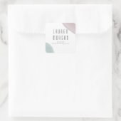 Moderne Ruhe | Monogramm-Aufkleber Quadratischer Aufkleber (Tasche)