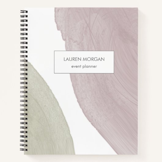 Moderne Ruhe | Personalisiertes modernes Notebook Notizblock (Vorderseite)