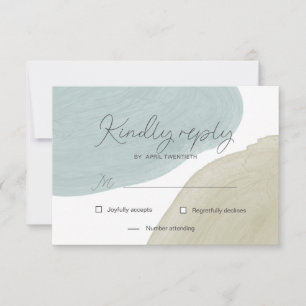 Moderne Ruhe   RSVP Antwortkarte Karte