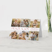 Moderne Ruhe und Freude FotoCollage Feiertagskarte (Vorderseite)