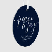 Moderne Ruhe und Freude Personalisiertes Foto Ornament (Vorderseite)