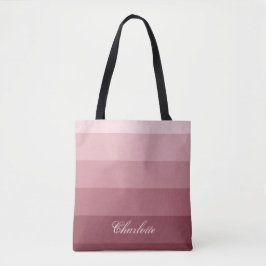 Moderne, ruhige Rose Rote Streifen Individuelle Na Tasche