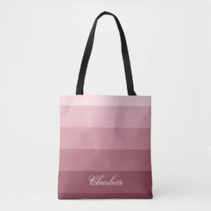 Moderne, ruhige Rose Rote Streifen Individuelle Na Tasche