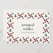 Moderne, ruhige Weihnachtsbaume Weihnachtsfeiertag Einladung (Vorne/Hinten)