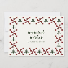 Moderne, ruhige Weihnachtsbaume Weihnachtsfeiertag Einladung