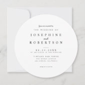 Moderne runde Foto-Hochzeit  Einladung (Vorderseite)