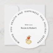 Moderne Runde, frohe Weihnachten Gold aussehen Amp (Rückseite)