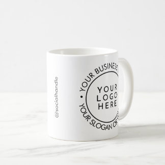 Moderne runde Geschäftslogo-Werbung Kaffeetasse