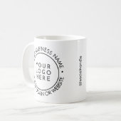 Moderne runde Geschäftslogo-Werbung Kaffeetasse (Vorderseite Links)
