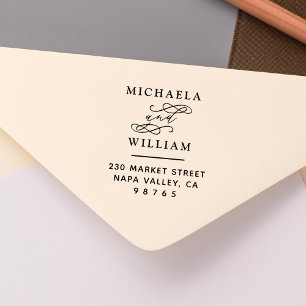 Moderne Runde kreieren Ihre eigene Rücksendeadress Permastempel