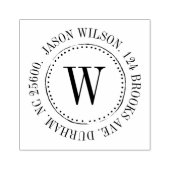 Moderne, runde Rücksendeadresse Gummi Briefmarke Gummistempel (Prägung)