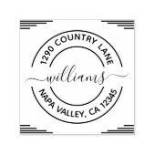 Moderne runde Rücksendeadresse | Individuelle Gesc Permastempel (Design)