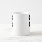 Moderne runde süße Katzen Gesicht Kaffeetasse (Mittel)