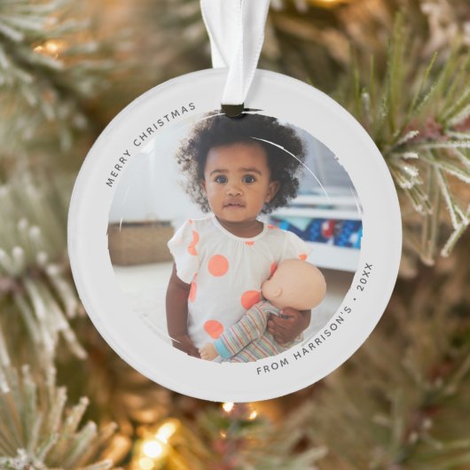 Moderne Rundlaufbahn 2 Foto Acryl Ornament (Baum)