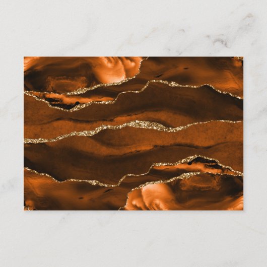 Moderne Rust Agate Hunter Green Wedding Details Begleitkarte (Rückseite)