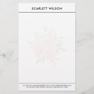 Moderne Rust & Emerald Blumen Personalisiert Briefpapier