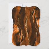 Moderne Rust Gold Agate Dunkelgrüne Bracket Hochze Einladung (Rückseite)