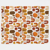 Moderne Rust Staubige Grüne Boho Regenbogen Decke (Vorderseite (Horizontal))