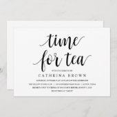 Moderne Rustik, Schwarzes Drehbuch, Brautparty Einladung (Vorne/Hinten)