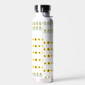 Moderne, rustikal-schicke Sonnenblumenmuster Trinkflasche (Links)