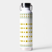 Moderne, rustikal-schicke Sonnenblumenmuster Trinkflasche (Vorne)