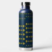 Moderne, rustikal-schicke Sonnenblumenmuster Trinkflasche (Rechts)