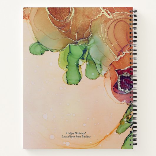 Moderne rustikale Abstrakte Blütenbezeichnung Notizblock (Rückseite)