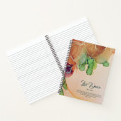 Moderne rustikale Abstrakte Blütenbezeichnung Notizblock (Innenseite)