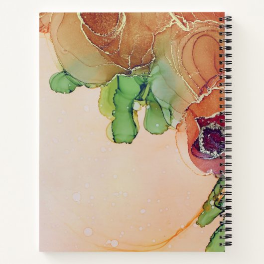 Moderne rustikale Abstrakte Blütenbezeichnung Notizblock (Rückseite)