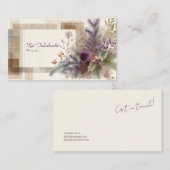 Moderne rustikale Abstrakte botanische Collage Visitenkarte (Vorne/Hinten)