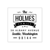 Moderne rustikale Abzeichen Rücksendeadresse Brief Gummistempel (Prägung)