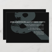 Moderne rustikale Ampere und Einladung zur Hochzei (Vorne/Hinten)