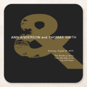 Moderne rustikale Ampere und Hochzeitsplattform Ta Rechteckiger Pappuntersetzer (Vorderseite)