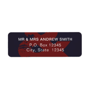 Moderne rustikale Ampere und Rücksendeadressen-Auf