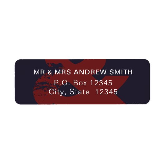 Moderne rustikale Ampere und Rücksendeadressen-Auf (Vorne)