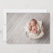 Moderne rustikale Ankündigung 2 Fotos Geburt (Rückseite)