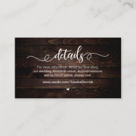 Moderne rustikale Bauernhöfe, Weiß, Holz, Hochzeit Begleitkarte