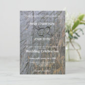 Moderne Rustikale Baumrinde Arrow Herzenslust Einladung (Stehend Vorderseite)