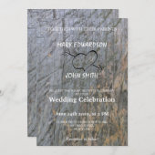 Moderne Rustikale Baumrinde Arrow Herzenslust Einladung (Vorne/Hinten)