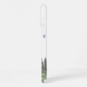 Moderne rustikale Bergwald iPhone Hülle (Linke Seite)